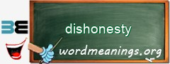 WordMeaning blackboard for dishonesty